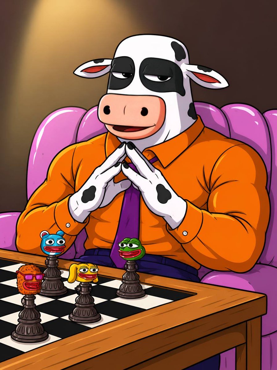 MooArmy_L2's tweet photo. Sitting back, relaxed, watching the entire crypto board unfold exactly as planned.♟️🐮👑

$MOO → https://t.co/meAxJbljLc 🐂📈

#BullRun2026 #bullrunsignal #CryptoPump https://t.co/0tkXwIROdj