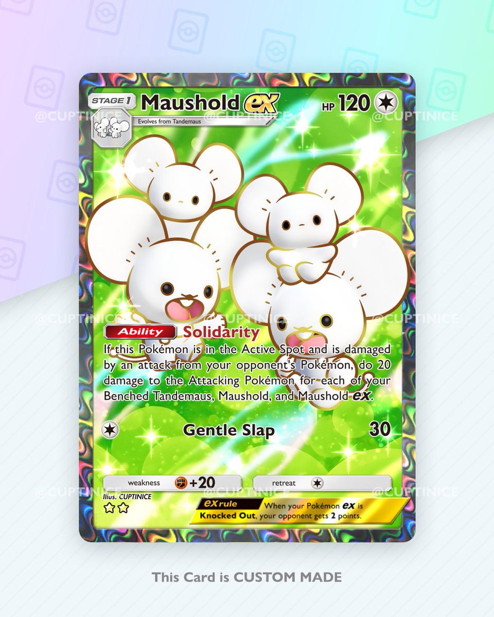Cuptinice's tweet photo. FULLY CUSTOM Maushold EX        

#PokemonTCGPocket #PokemonTCGP #PTCP https://t.co/56wyp1qk02