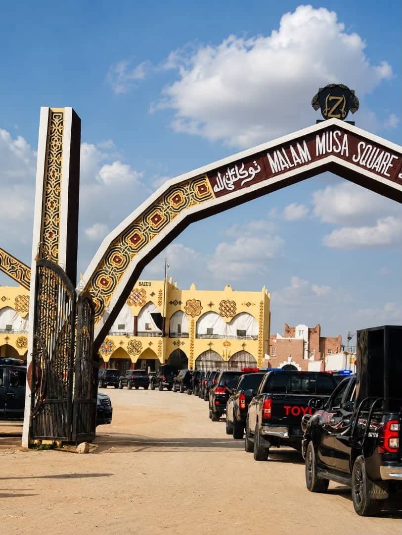 NuhuSada0's tweet photo. This is the motorcade of the Wife of the Vice President &amp; the First Lady of Kaduna State in Zaria. At a time when millions of Nigerians are facing economic hardship, the high cost of governance remains a major concern. https://t.co/9rrgVmJeZG