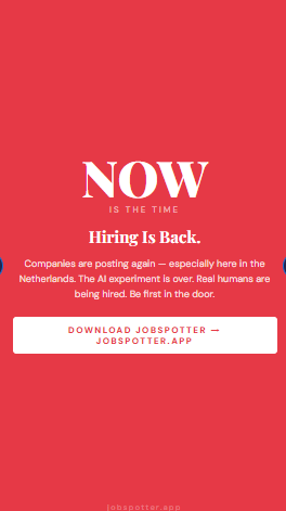 Wrights_Resumes's tweet photo. ๐ Real jobs. Real time. Real results.
Download free on the App Store and Google Play.
โ https://t.co/tUQx2p5HbV
Hiring is back. Be first. ๐
#JobSpotter #NowHiring #NetherlandsJobs #JobSearch #ExpatNL #FindWork #HiringNow #RealJobs #Nijmegen #Amsterdam https://t.co/WV77rutnxB