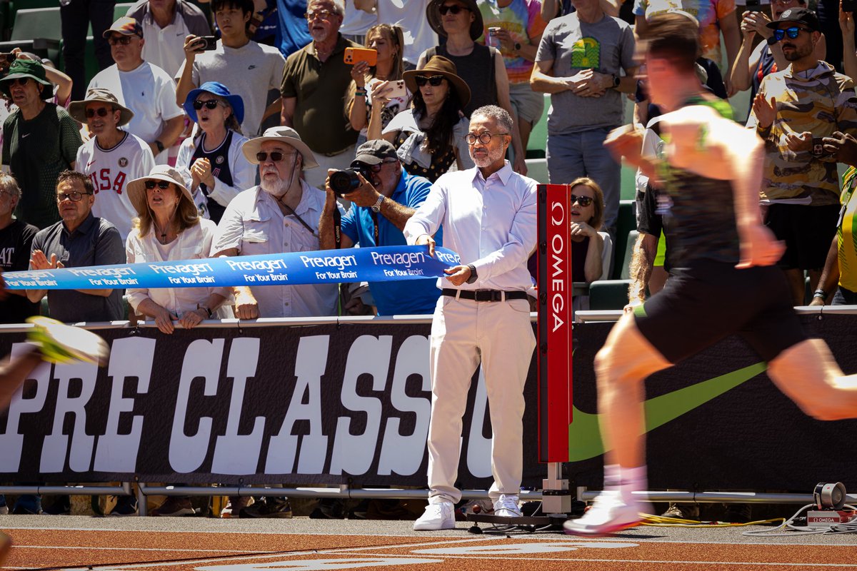 Max_Siegel's tweet photo. Every finish line represents years of preparation, sacrifice and belief. Honored to witness the world’s best compete at Hayward Field. #PrefontaineClassic #DiamondLeague #USATF https://t.co/80Ee5NVSOn
