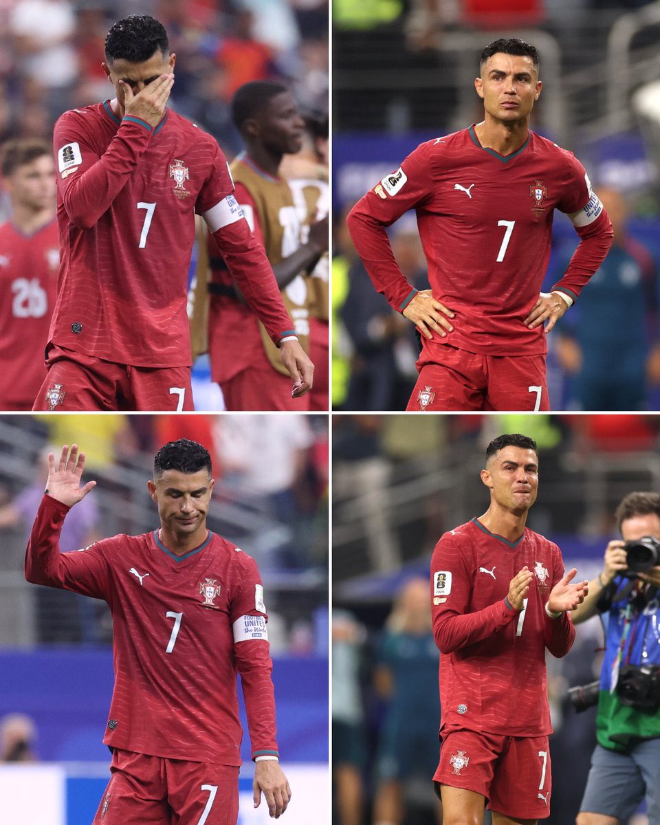 alimo_philip's tweet photo. 💔 THE END OF AN ERA.

🇵🇹 Cristiano Ronaldo has just played his 27th and FINAL World Cup match for Portugal.

🏅 First player EVER to score in 6 different FIFA World Cups
🏅 First to hit 25+ goals combined across World Cups & Euros
🏅 Oldest scorer in World Cup knockout stages
🏅 Portugal’s all-time top scorer in the tournament

🫶A legacy that will NEVER be matched.

🕺 What a player. What a career.