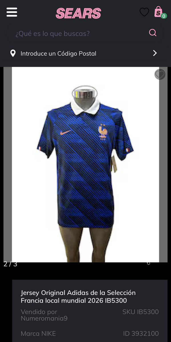 _osvick's tweet photo. ¿Es neta @searsmexico? ¿Jersey Adidas?Pásame tu e-commers. Yo lo administro. https://t.co/p9DszBVAFG