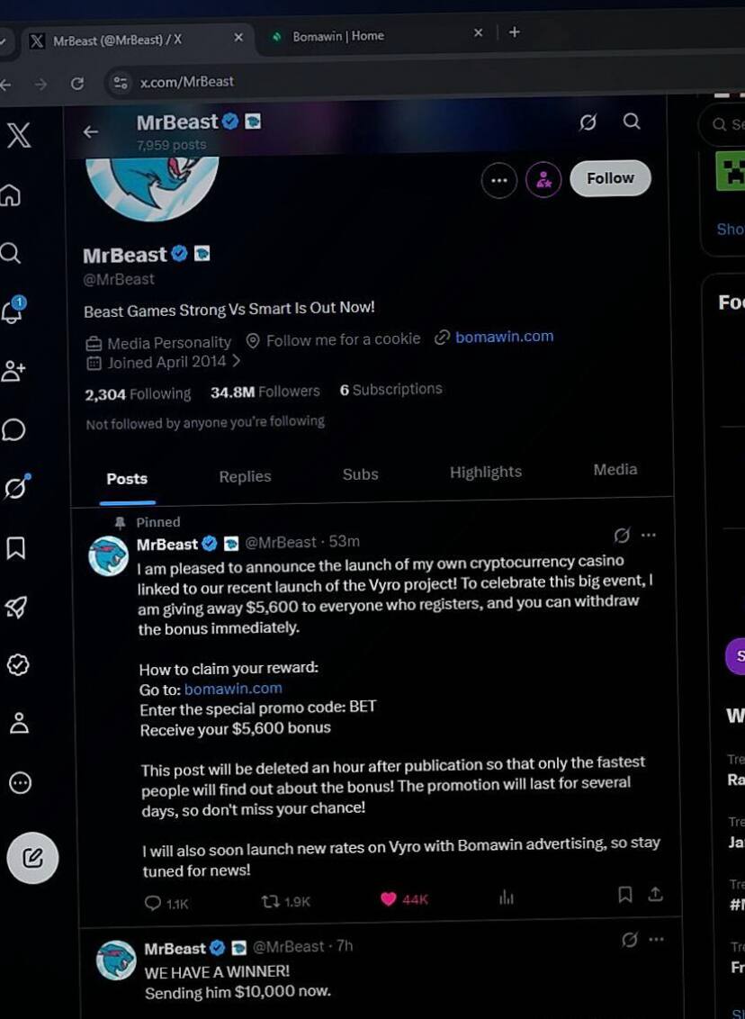 BenHampton17467's tweet photo. @MrBeast what the fuck did you do? I see this in every fucking discord server https://t.co/vPElSGEWZ8