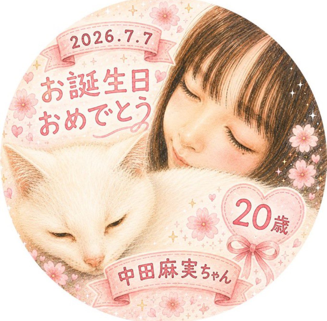 nanairo_712's tweet photo. 本日7月7日は
NGT485期生
#中田麻実 さんのハタチのお誕生日です✨

🧡𝐇𝐚𝐩𝐩𝐲 𝐁𝐢𝐫𝐭𝐡𝐝𝐚𝐲🧡

#もちもちほっぺは20歳
#中田麻実生誕祭2026 https://t.co/vndx47mlPy