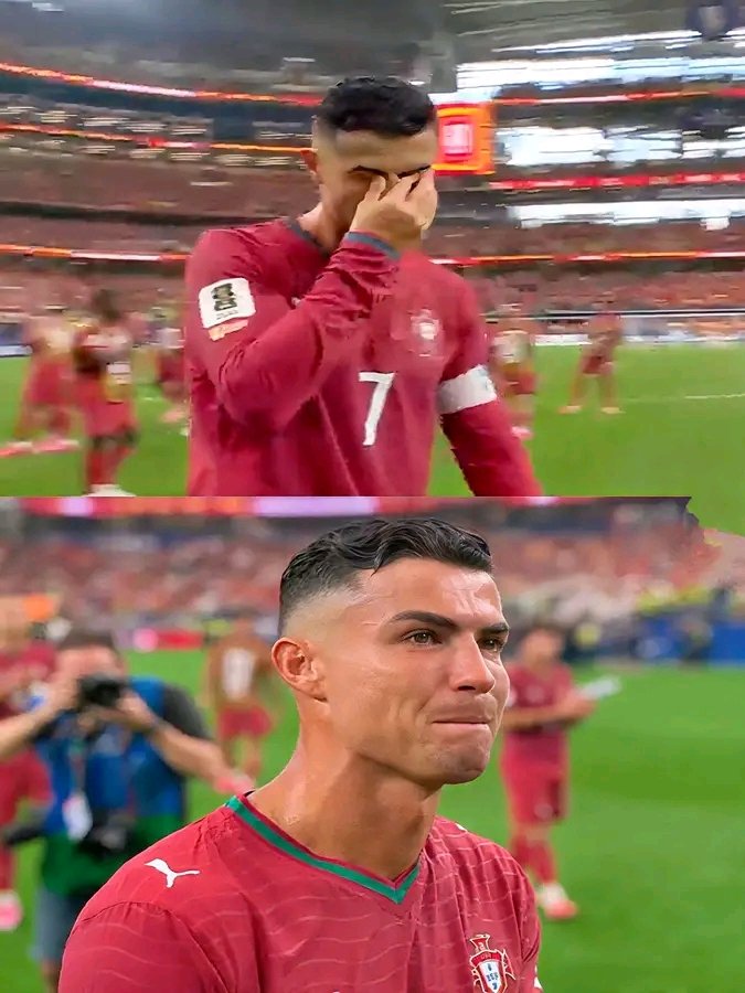 Segzvick's tweet photo. 🚨Cristiano Ronaldo said before the World Cup that winning it wasn't just a dream. He even said, "It's only a 6–7 match tournament." 🇵🇹

Today, after Portugal's World Cup exit, Ronaldo was seen in tears as he walked off the pitch and left the stadium. 💔

© Football Vai https://t.co/oRmTRWnYnO