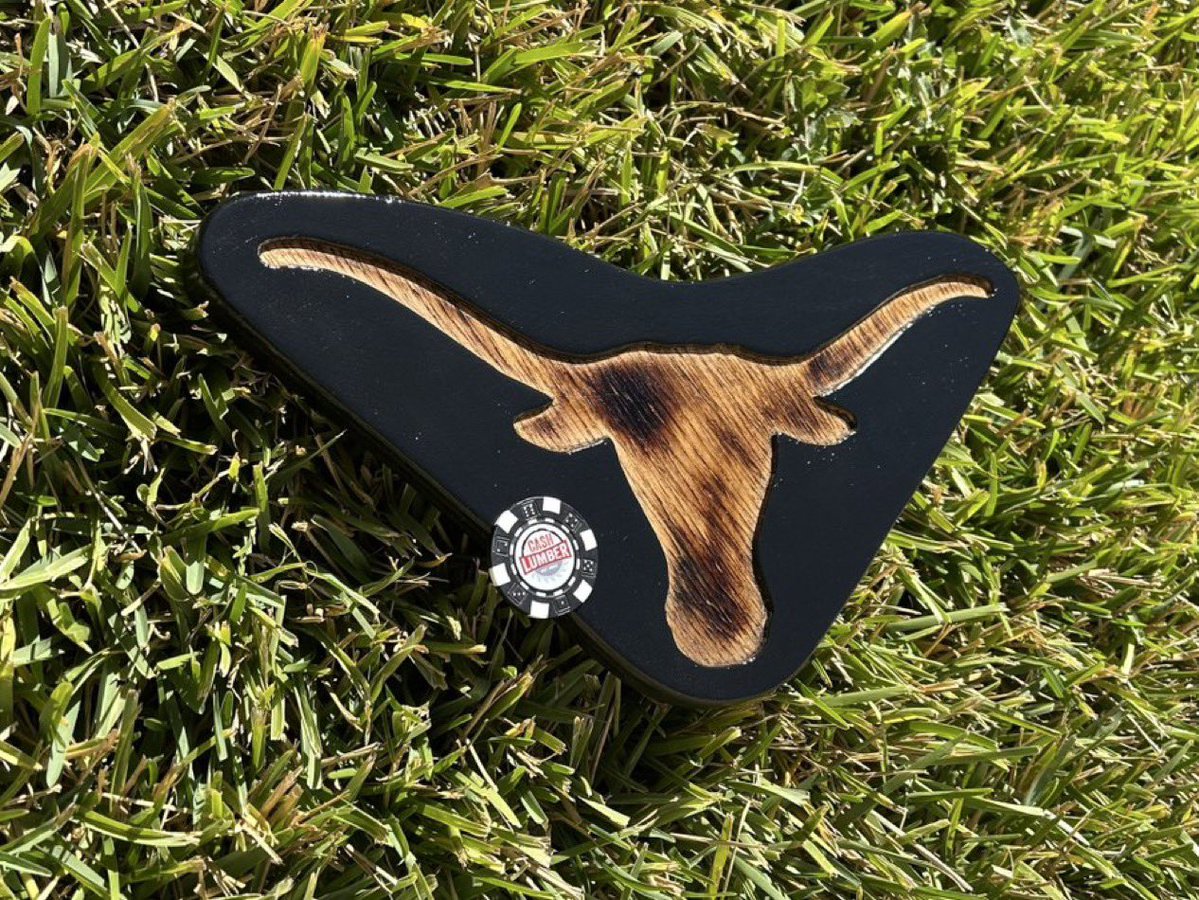 Texas Longhorns handcrafted wood art. Grab it for only $65 with