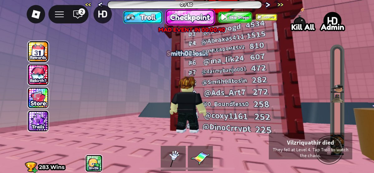 Web3_Redd's tweet photo. You really gotta try $MAD ASMR Tower Obby by @madrichclub_ 😡😡😡🔥🔥👀

Believe me playing the game makes you madly happy I just can't stop got in late but been forcing myself now im on the top 10 leaderboard with 280+ rebirth 😡😡😡 

STAY MAD 😡😡 https://t.co/uPAI259EDk