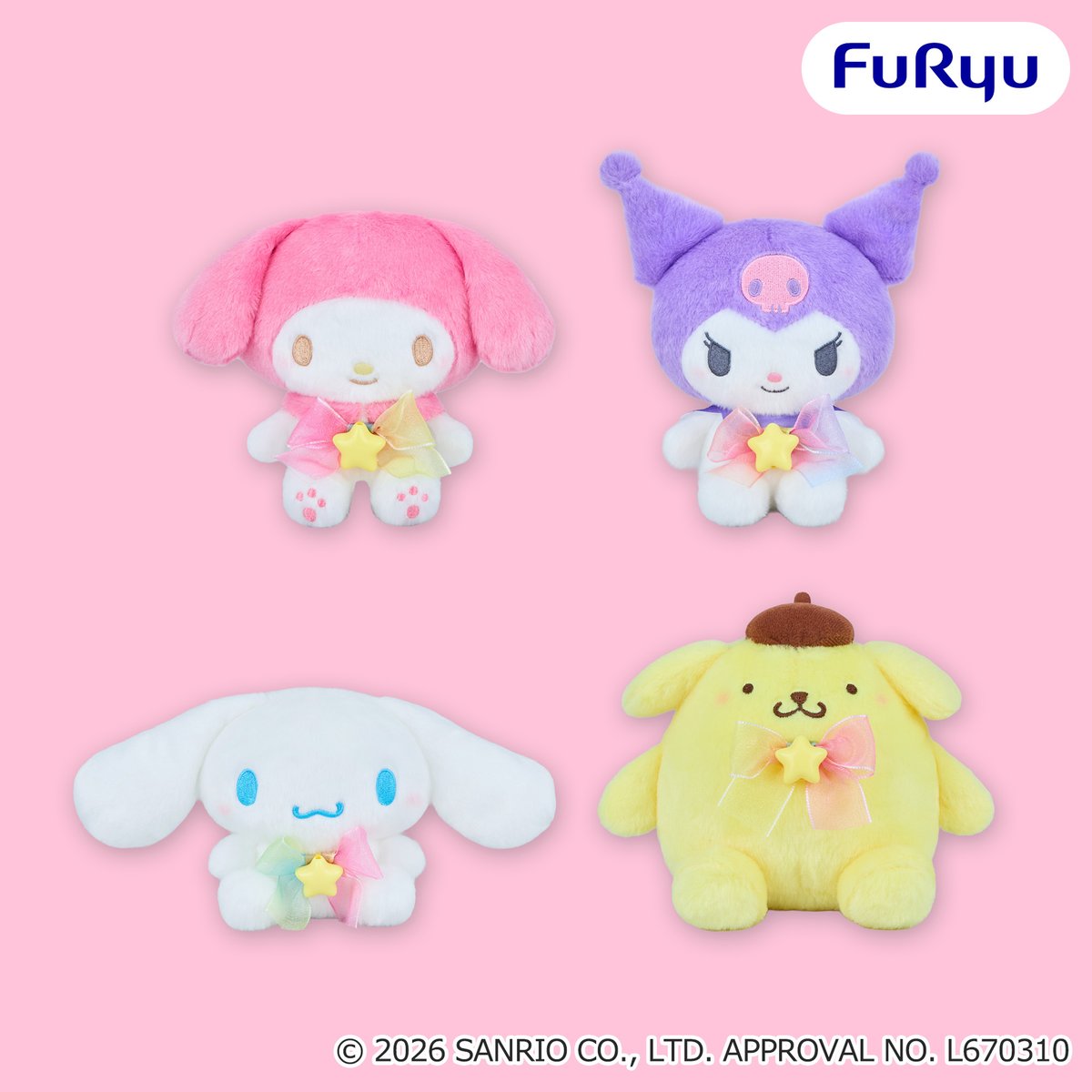 namco_prize's tweet photo. ⭐サンリオキャラクターズ　ナムコ限定景品⭐

全国のナムコにて7月22日(水)より順次登場✨

/／
 ⭐カワイイまみれ-星まみれ（イエロー）ミニマスコット
 ⭐カワイイまみれ-星まみれ（イエロー）ぬいぐるみ
 ⭐カワイイまみれ-星まみれ（イエロー）マスコット
\＼

#サンリオキャラクターズ
#カワイイまみれ
#星まみれ
#ナムコ限定

詳細はこちら👇
https://t.co/DSAsW2XMho