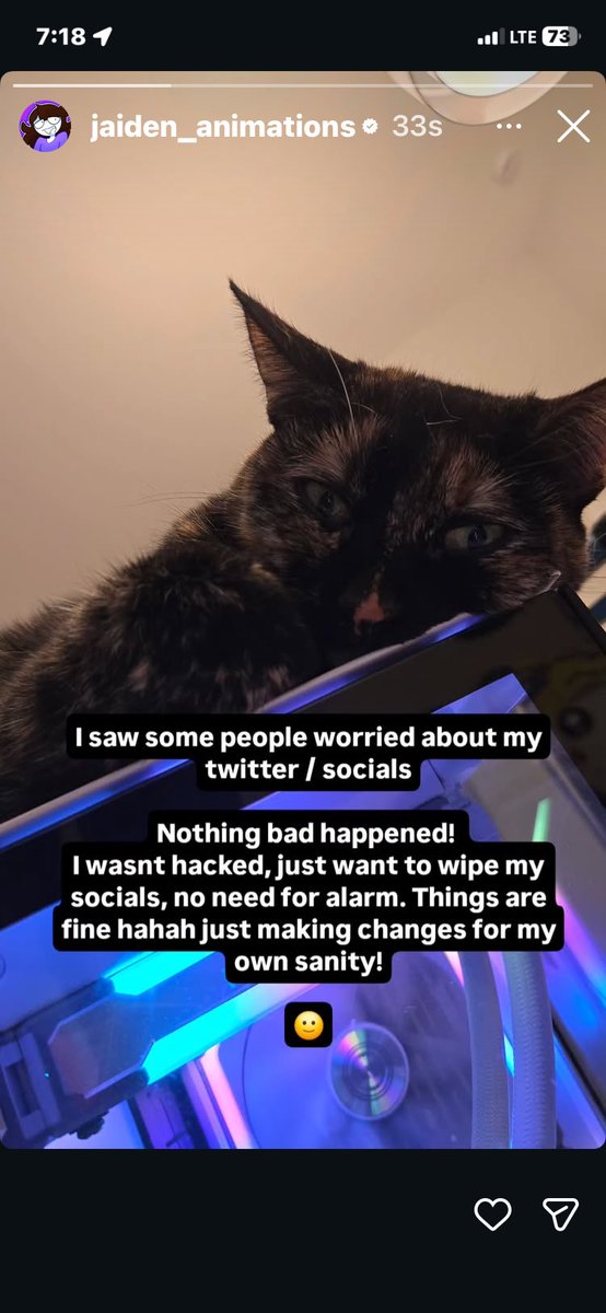 isitnightyet's tweet photo. @NickLSmart1 She’s not hacked or in some kind of controversy https://t.co/P4EVQ8Danj