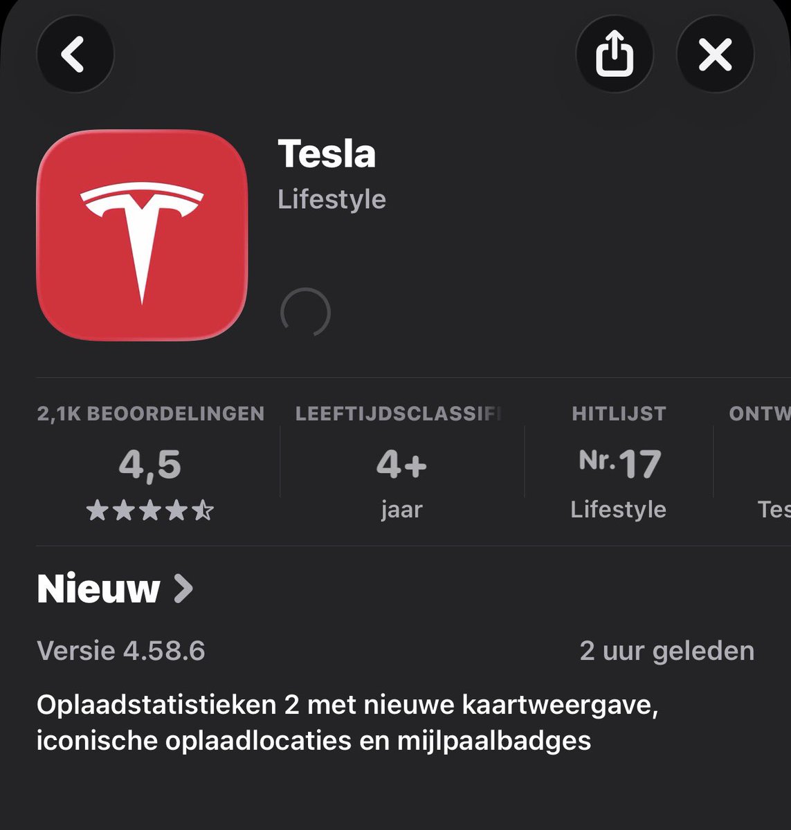 Rustavi's tweet photo. 🚨 Tesla App just updated (iOS).
New Charging Statistics 2 with fresh map view, iconic charging spots & milestone badges.
#Tesla #TeslaApp https://t.co/s06zFj5ac4
