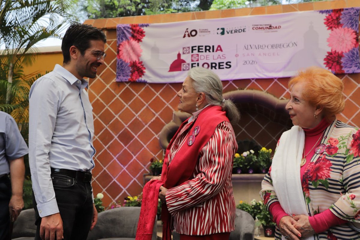 AngelTamarizS's tweet photo. ¡Gran celebración de cultura e identidad en Álvaro Obregón! Acompañamos al alcalde Javier López Casarín en la conferencia de prensa de la Feria de las Flores de San Ángel 2026. Rescatar tradiciones fortalece el tejido social y la vida comunitaria. ¡El futuro florece! 🌸🌱 #AO https://t.co/x25elqLLjU