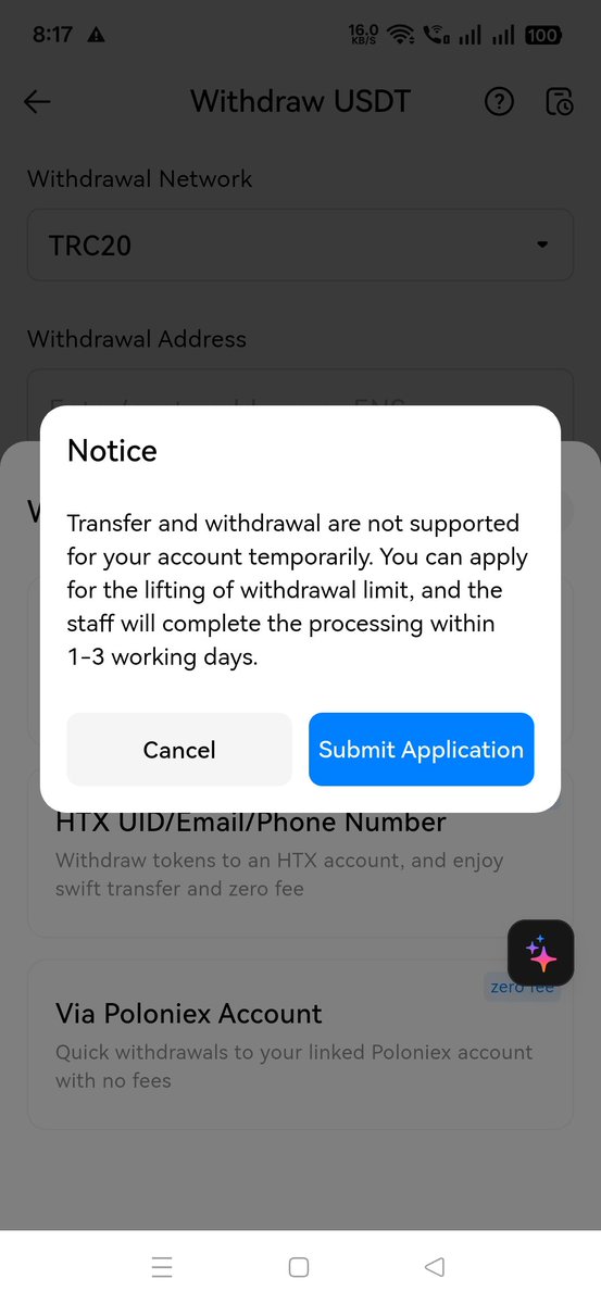 nspsohel's tweet photo. @HTX_Global HTX is a nightmare for crypto traders. They restrict withdrawals and ignore all legitimate requests. This is daylight robbery! @HTX_Global #CryptoScam #HTX https://t.co/WubiDR49lE
