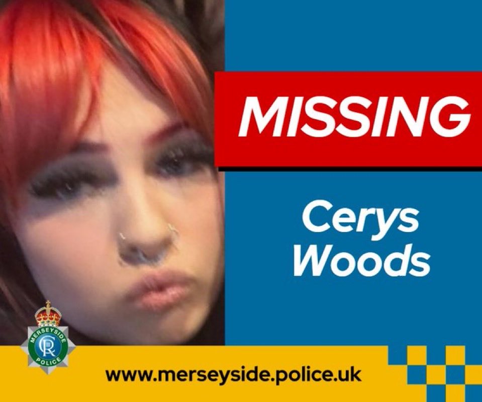 HarryLines7's tweet photo. 🚨 MISSING

Have you seen Cerys?
Cerys Woods, 15 years old from Kirkby, was last seen in the Kirkby area around 6pm on Sunday 5 July.
She is described as a white female, slim build, 5ft 3in tall with numerous ear and facial piercings. She speaks with a southern accent.
When last seen she was wearing a black and red jumper and cream leggings. She is known to frequent Liverpool city centre and Kirkby.
We are seriously concerned for her safety.

How many more British girls have to go missing before this country admits grooming gangs, open borders and two-tier policing are destroying our daughters?
If you have seen Cerys or have any information, please call 101.
Please share this far and wide.
Protect our girls. Britain for the British.
🫡🇬🇧 #ProtectOurChildren #RestoreBritain