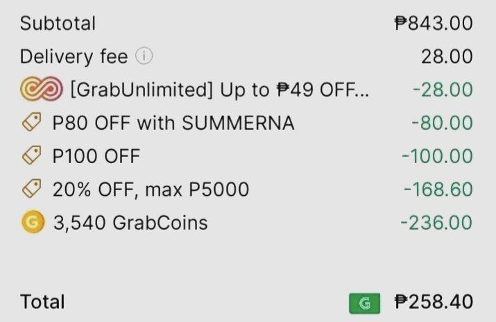heyitsnang2's tweet photo. GrabFood Voucher Today 💚
Redeem Here: https://t.co/xTm8ZfzF3V

GRABFOOD50
✅₱50 off, min ₱500
WEMISSYOU
✅₱60 off, min ₱399
DEALDROPS100
✅₱100 OFF | Min. ₱750
GUEXCLUSIVE
✅20% off, max ₱140, min ₱600
ORDER5STAR
✅₱75 off, min ₱750
ORDERAGAIN
✅₱80 off, min ₱350 https://t.co/GIGdSvcpfJ