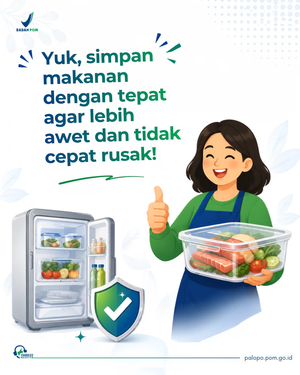 bpompalopo's tweet photo. TIPS MENYIMPAN MAKANAN AGAR AWET

Halo #SolataBPOM, menyimpan makanan dengan cara yang tepat bukan hanya membuatnya lebih awet, tetapi juga membantu menjaga kualitas, cita rasa, dan keamanannya. https://t.co/OxQ7SzRH0N