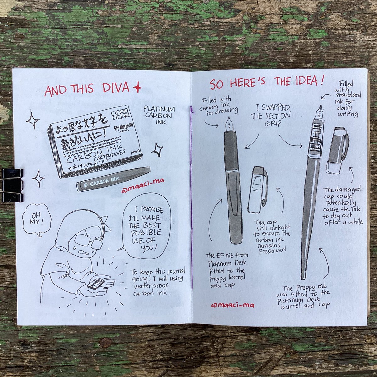 maaci_ma's tweet photo. (3/3) A New Weapons

New fountain pens has joined the chat! https://t.co/mJXjzl63Hm