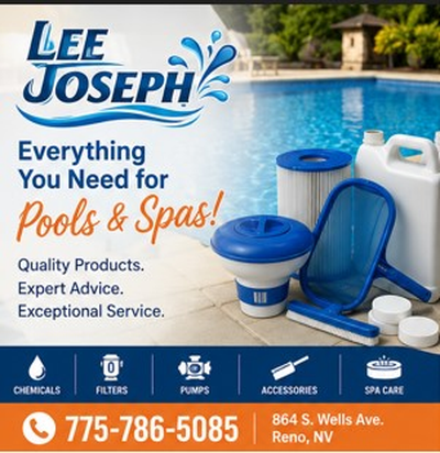 LJPoolReno's tweet photo. Welcome to Lee Joseph Inc. Swim Pool &amp; Spas Supplying Northern Nevada with Pool and Spa supplies, maintenance, training and certifications. #poolsupplies, #spasupplies, #poolmaintenance, #cpocertification https://t.co/ggyYMiPV9P