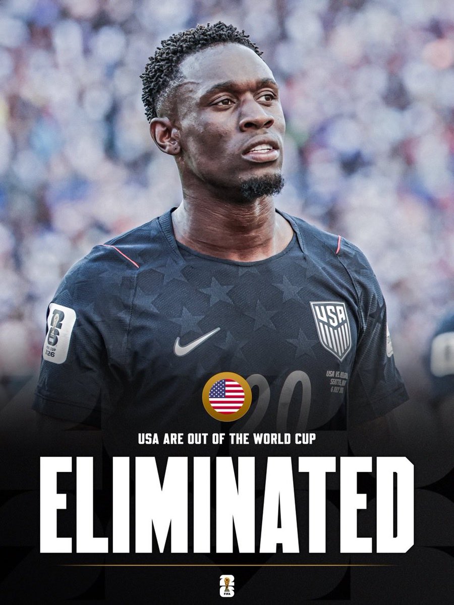 FootRadarFR's tweet photo. 🚨 OFFICIEL : LES ÉTATS-UNIS 🇺🇸 SONT ÉLIMINÉS DE LA COUPE DU MONDE !!! ❌ https://t.co/oTuwlZaZ3A