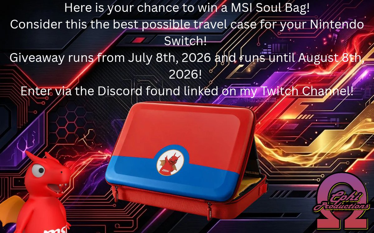AnonOmegaPhi's tweet photo. Yeah I'm hosting a giveaway! Yes it's an @msiUSA Soul Bag! This is unopened and ready to go to the winner! Make sure you enter for your chance to win one! #MSI #RazerCreator #Omegaphi https://t.co/45gFATbMok