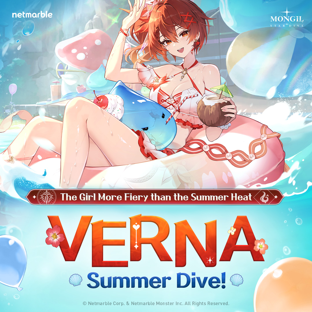Stardive_EN's tweet photo. 📢 Want to know a bit more about
「Verna」the girl of fire that even the sweltering heat cannot beat?
Check out the link below for a sneak peek!

▶ Go to Verna: Summer Dive! Introduction
https://t.co/XudIQSGPcH

#MONGIL_STARDIVE #Verna https://t.co/axFO0Rm2T7