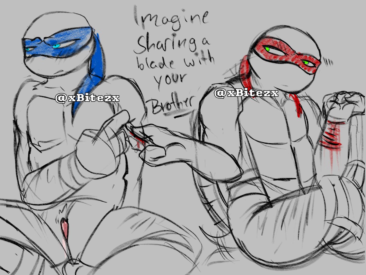 xBitezx's tweet photo. Imagine sharing a blade with ur brother
#Tcest #Raphleo #leoxraph #Tmnt https://t.co/5rSfWb6z8K