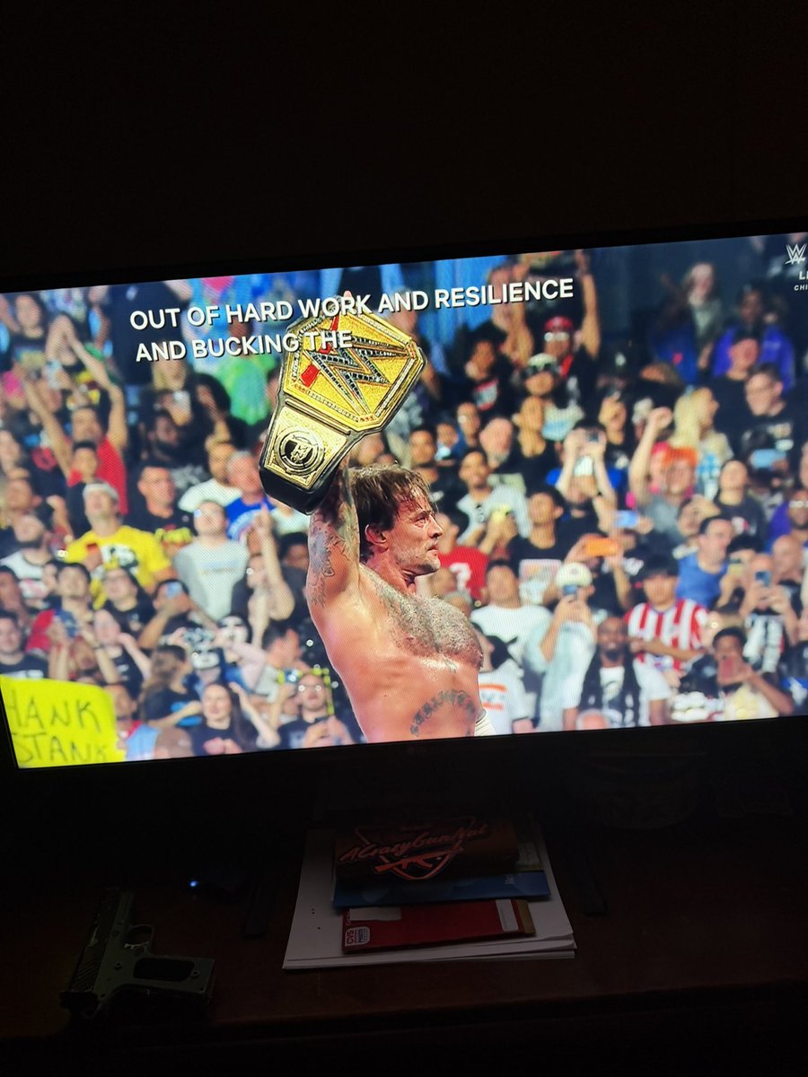 carcusbrant's tweet photo. taking photos of raw like I’m at a concert #wweraw #cmpunk https://t.co/IyX5w30OW2