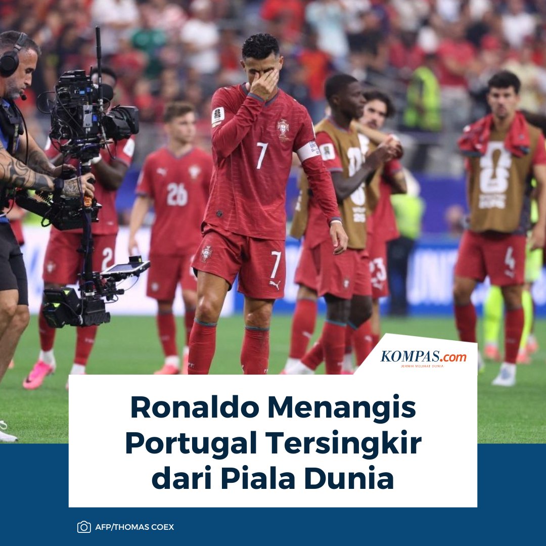 kompascom's tweet photo. Tangis Ronaldo Warnai Tersingkirnya Portugal, Gol Telat Merino Antar Spanyol ke Perempat Final

Baca di https://t.co/mQAIhXzZxL https://t.co/OpL4kgkZjf