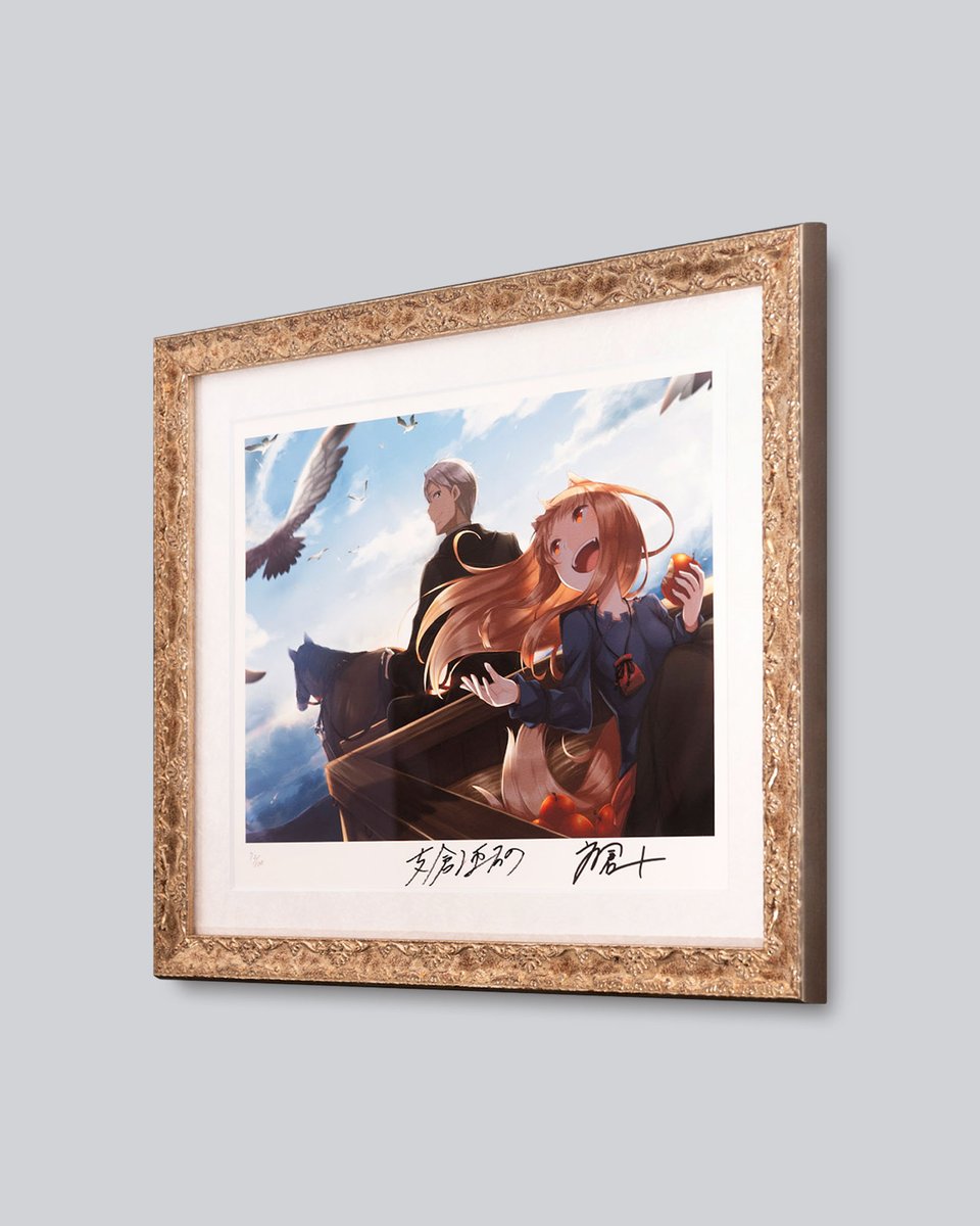 狼と香辛料』10周年記念展で販売された直筆サイン入りアートグラフを