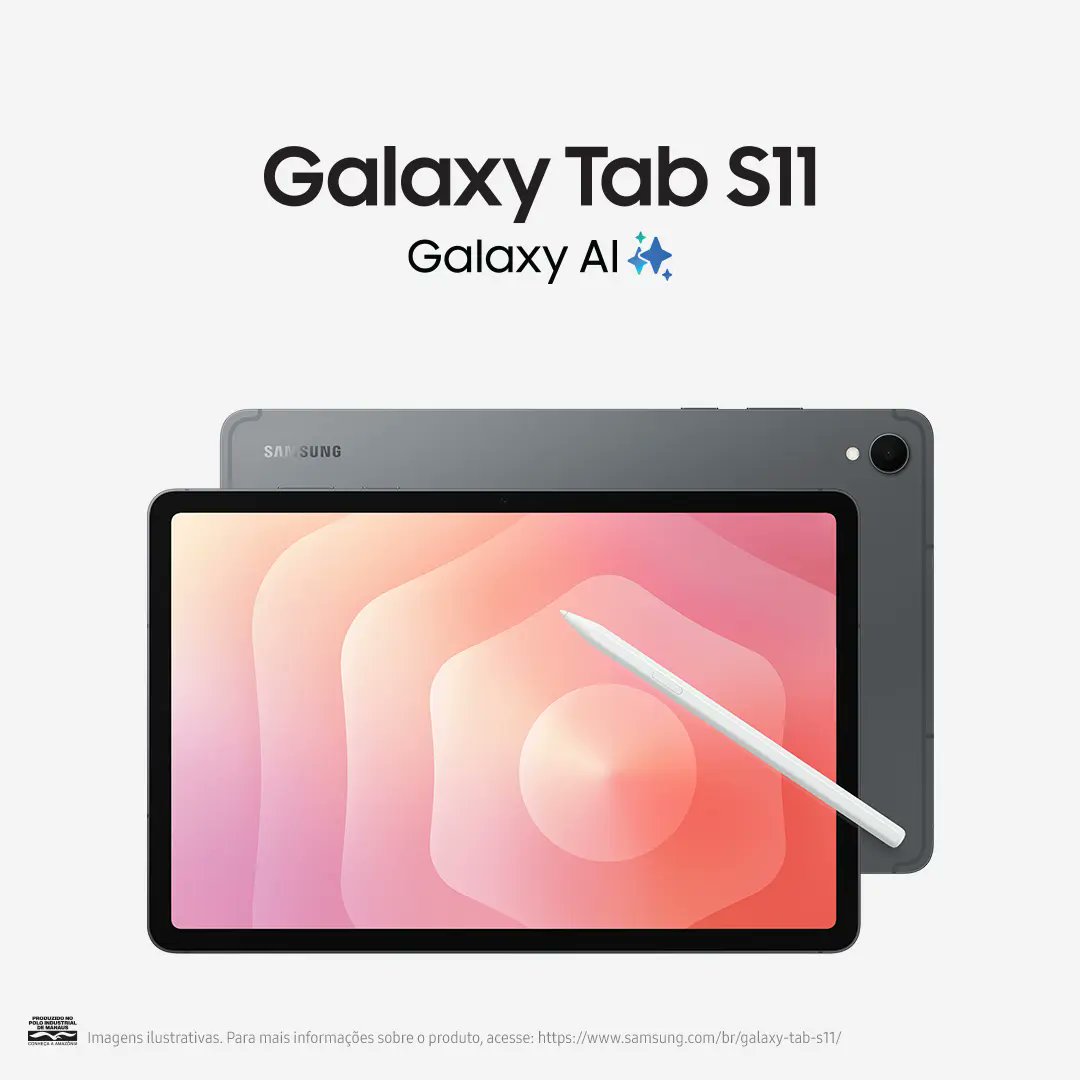 Cahpromos's tweet photo. 🚨 Oferta Mercado Livre
#MercadoLivreBrasil

🛍 Tablet Samsung, Galaxy Tab S11 Wifi, Galaxy AI, S Pen, 256GB, 12GB RAM, Tela imersiva de 11", 120Hz, Camera 13MP, IP68, Android 16

💰 De R$8499
Por R$5099 em até 10x

📌https://t.co/VKNEMqLulW
🎟 Use o cupom MELIAGORA https://t.co/ZSP7xH5MuW