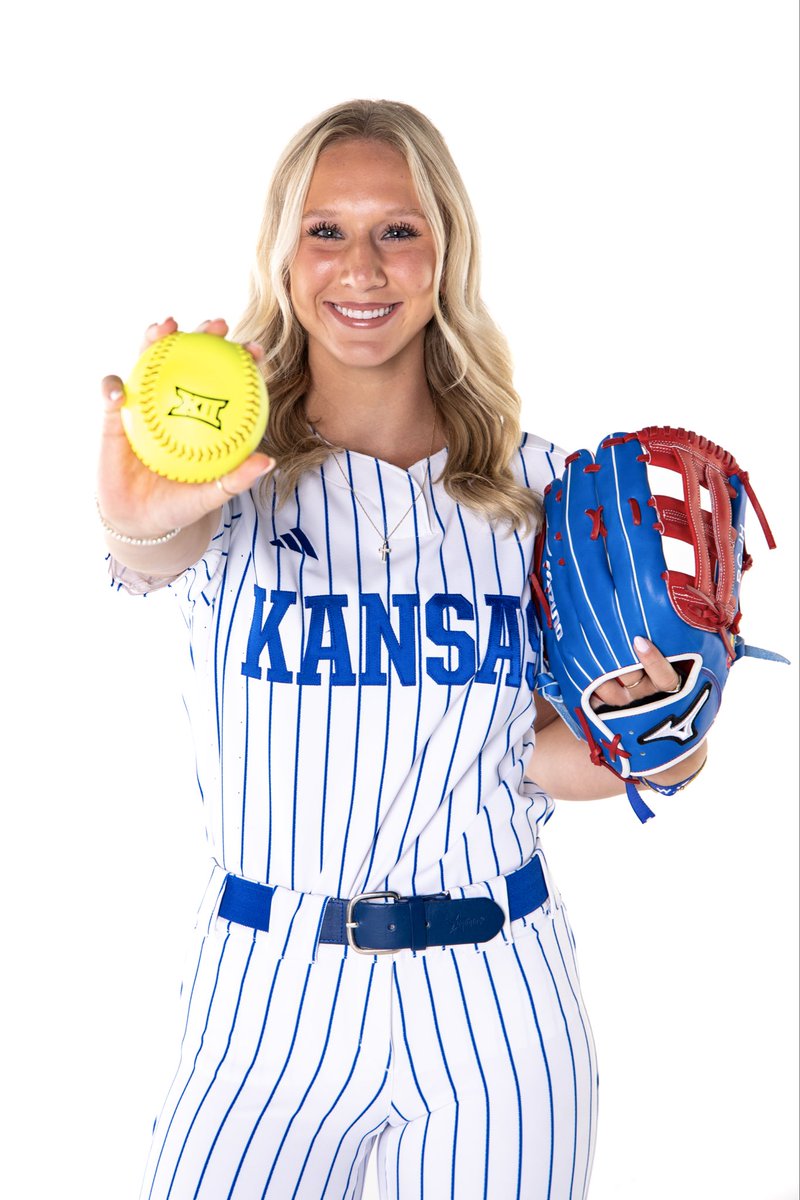 timberhensley's tweet photo. ROCK CHALK BABY LETS GO!!💙 Forever grateful for everyone who got me here! God is good all the time! @KUSoftball https://t.co/yQNMenxgy2