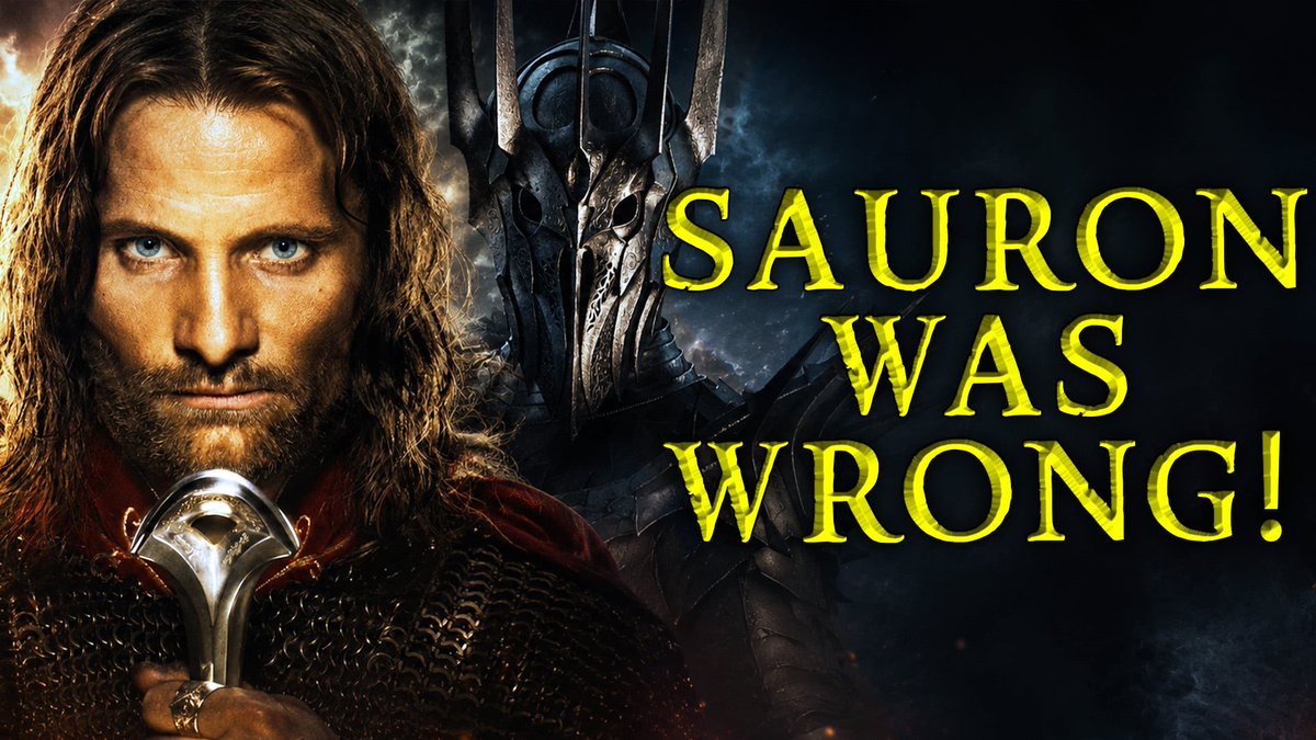TheBroken_Sword's tweet photo. Sauron feared Aragorn because he looked like the kind of enemy Sauron understood:

But that fear made him watch the wrong threat.

New video 👇
https://t.co/t6SBxDuClJ

.
.
.

#LordOfTheRings #Sauron #Aragorn #Tolkien #LOTRLore https://t.co/c3BbKWokAy