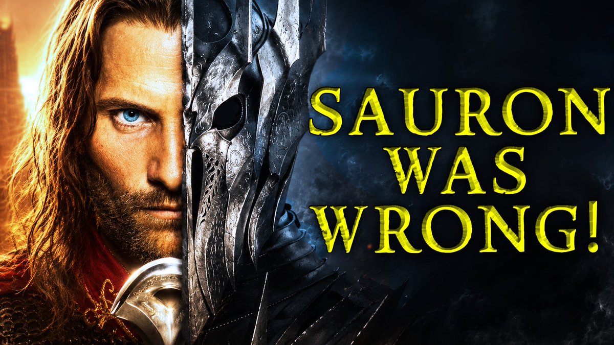 TheBroken_Sword's tweet photo. Sauron feared Aragorn because he looked like the kind of enemy Sauron understood:

But that fear made him watch the wrong threat.

New video 👇
https://t.co/t6SBxDuClJ

.
.
.

#LordOfTheRings #Sauron #Aragorn #Tolkien #LOTRLore https://t.co/c3BbKWokAy