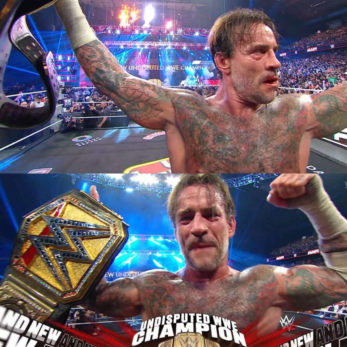 JuanpiDolande's tweet photo. Mientras transcurre la Copa del Mundo FIFA 2026 y el fútbol domina el planeta, la lucha libre también sacude las redes: CM Punk es el nuevo Campeón Indiscutible de WWE.

El wrestling también sabe robarse la noche. 🔥 https://t.co/1YFKg22o1Q