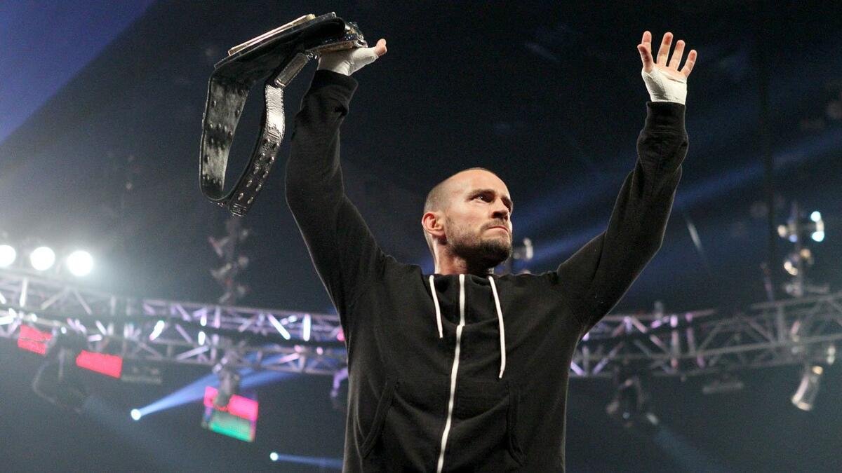 Cory_Hays407's tweet photo. For the first time since January 27, 2013, CM Punk is WWE Champion https://t.co/zCs3ECev9d