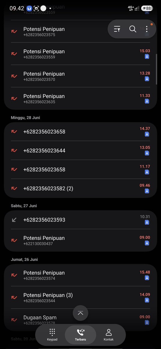 rachmareginna's tweet photo. Muakkkkkk banget di telfonin begini. Ini nomor yang telfon cuma beda 4 angka terakhirnya ajaa https://t.co/E62Q4jU2co