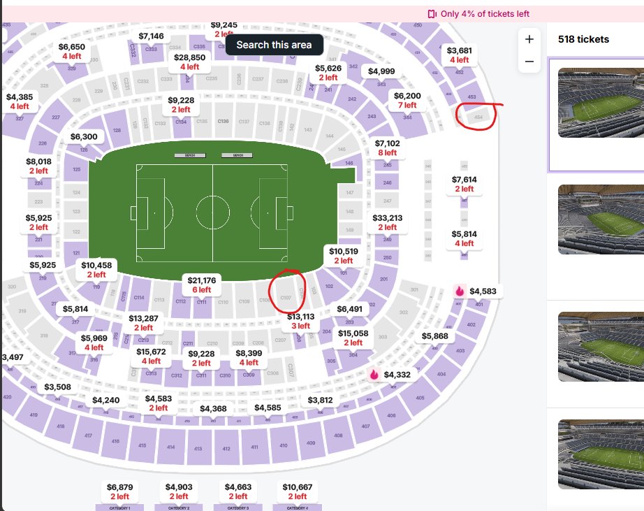 Reggie_JB's tweet photo. A friend and I bought two Category 1 tickets to The World Cup semifinal game through StubHub on March 13. Section C107, Row 17 at AT&T Stadium. 17 rows from the pitch. Confirmed. Paid thousands. 

Two weeks before the match, I get an email from StubHub telling me that I have been "complimentary upgraded" to Category 2 seats. A downgrade, labeled as an upgrade.

I called @TeamStubHub multiple times. Every call, I would be was told a new lie, while being gaslight about how my "upgrade" would be a comparable expierence.  It turns out that the seller never responded and because of the increase in ticket prices all they could do was give me a replacement ticket. When the replacement tickets finally arrived, they were Section 454, Row 5. Category 3. Top of the stadium. We paid thousands of dollars for up close tickets to end up at the top of the stadium

They told me i can either take the seats or get a refund. and  they are "sorry for the inconvenience". Because of the failures of their system, it has ruined a once in a lifetime expeirence for us.

I run a business. If I treated a customer this way, I wouldn't have a business. StubHub did $1.77B in revenue last year and this is apparently just how they operate — the BBB has them at an F rating, not accredited. My friend is a travel nurse and said no to a lot of other life events to save enough PTO to go to this game.

My individual business means nothing to them and this pattern of screwing customers clearly isn't unique to me. I hope someone starts a class action lawsuit against them to hold them accountable. Would love to take part

Never again, @StubHub.

#WorldCup2026 #StubHub @FIFAWorldCup