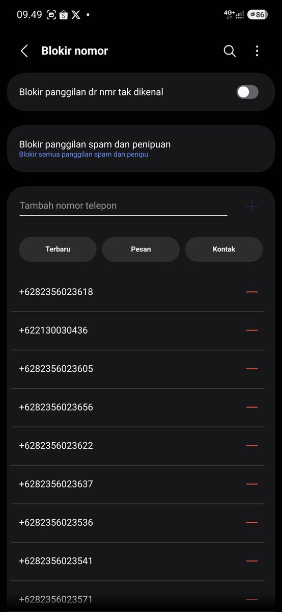 rachmareginna's tweet photo. Untungg banget samsung ada fitur protec biar bisa auto blokir nomor spam dan penipu. Semoga hari ini dan dst gak ada yang nelfonin lagiiiii😮‍💨😮‍💨 https://t.co/ykjpaGrRXf