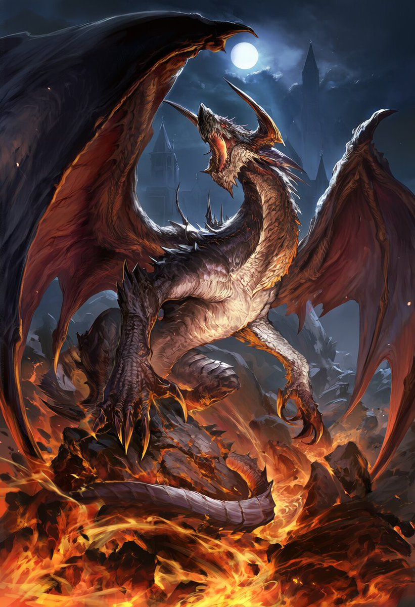 sasurai_aisub's tweet photo. 今日のドラゴン / Today's Dragon    
                                     
月下の悪魔龍 / Under the Moon Demon Dragon https://t.co/PBkGILLEuX