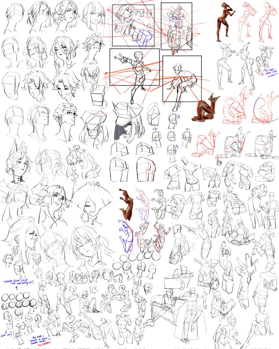 mk8h_art's tweet photo. Canvas Full of my studies for the past 3 days https://t.co/VPXRalYeM6