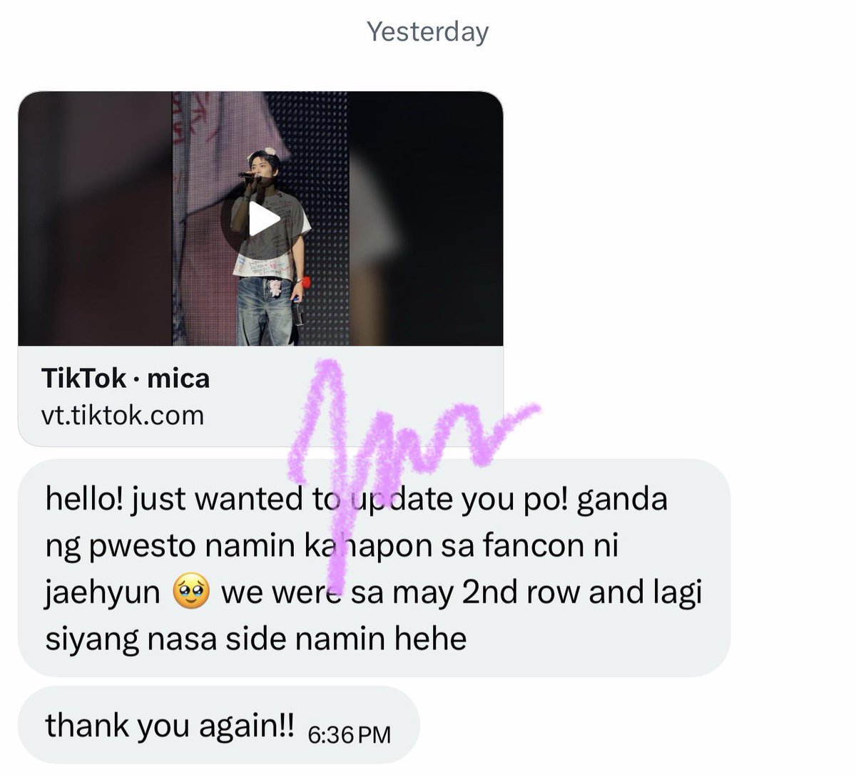 woncheol_ext's tweet photo. client’s feedback &amp; view for JAEHYUN FAN-CON TOUR <Mono> in TAIPEI! 🥹🫶🏼

#securedbyjas https://t.co/hFLd5BTa35