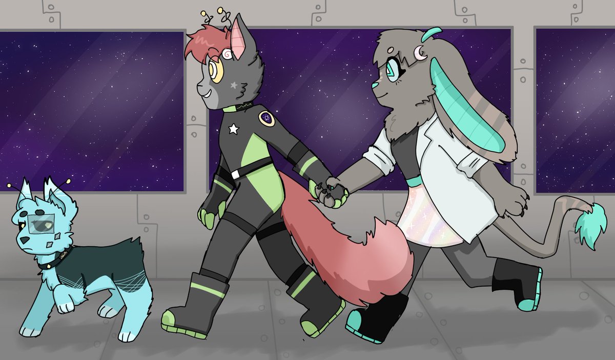 hermesuprising's tweet photo. and for now the last of my attacks, @Mathemati_cool 's characters, Bebop, Calisto, and Juniper! https://t.co/cjCaCo7Dyf