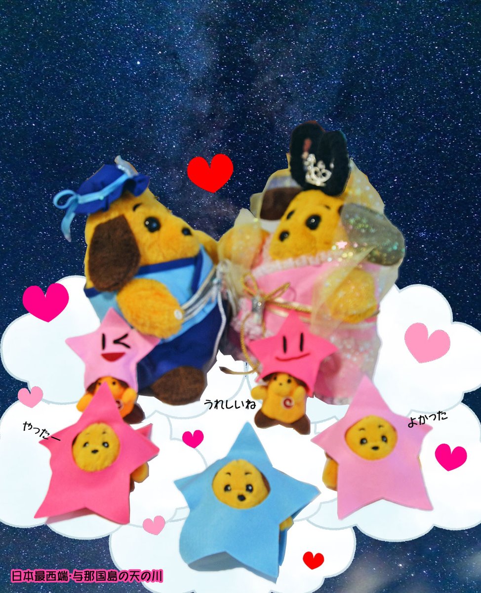 Custom_kun's tweet photo. 【カスタム君】
今日は七夕だワン🌠
みんなが幸せになりますように✨

#カスタム君　#税関　#沖縄地区税関　#七夕　#織姫と彦星　#与那国島の天の川 https://t.co/KGIHvEyjul