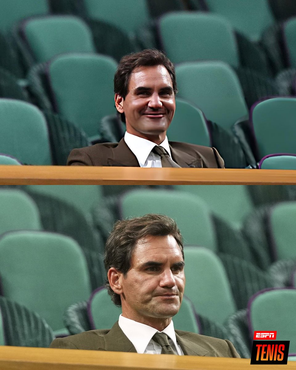 ESPNtenis's tweet photo. ¡La foto del torneo! 📸

Roger Federer y la descripción gráfica del amor por este deporte. ❤️

#Wimbledon https://t.co/x77YTihEJ4