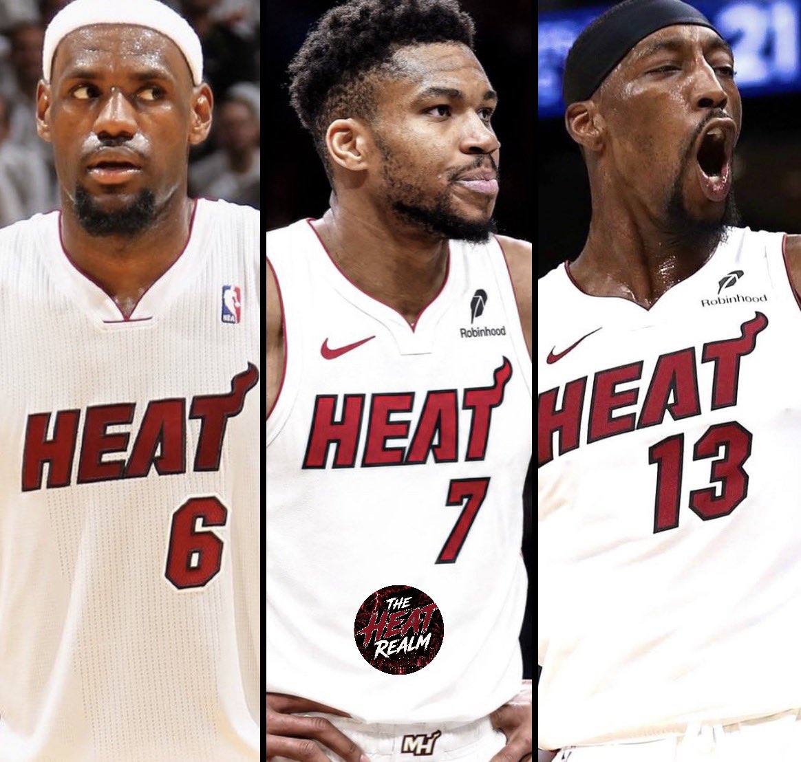 WadexFlash's tweet photo. BREAKING: Giannis Antetokounmpo will wear number 7 for the Miami Heat

(His old number 34) 3+4 =7 

If LeBron joins: 6+7 =13 

I SEE THE VISION🤯 https://t.co/GcsRjir5Mf