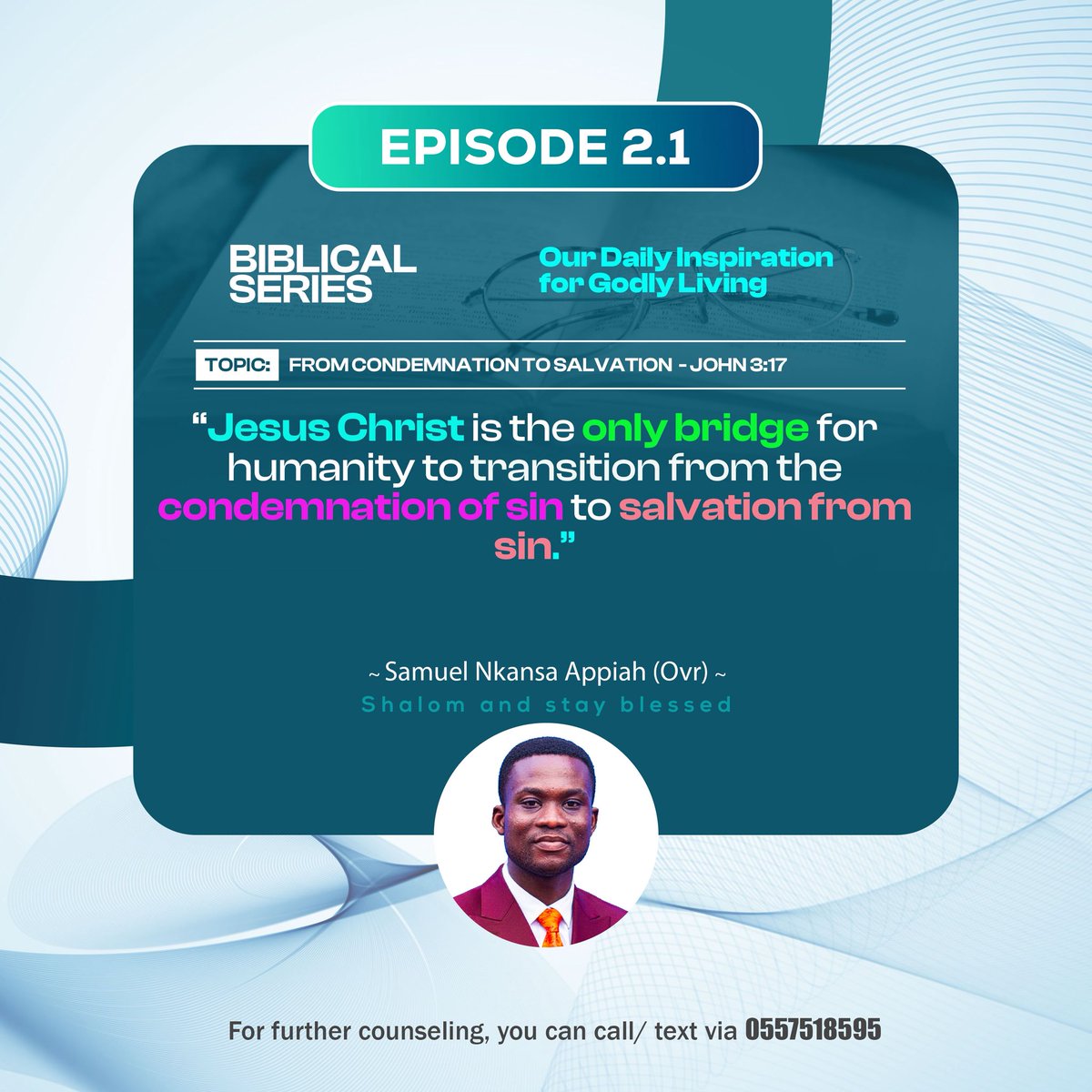 AppiahNkansa's tweet photo. New Episode Alert!!!  #Episode2.1 #FromCondemnationToSalvation #John3:16 #BiblicalSeries #GloryToJesus(GTJ) https://t.co/dZWgJTKWF8