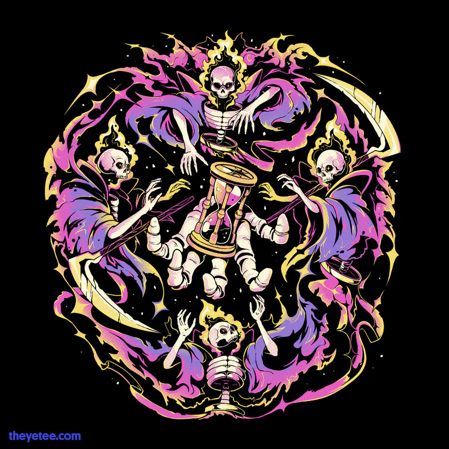 MegaCrit's tweet photo. 💀💀 ATTN: NECROBINDER MAINS 💀💀

@theyetee just dropped this limited edition StS2 tee for Summer @GamesDoneQuick in support of Doctors Without Borders!

Be sure to get yours before Time's Up on July 12th... AND tune into the co-op speedrun that inspired the design on July 10th! https://t.co/oQx6oE57qW