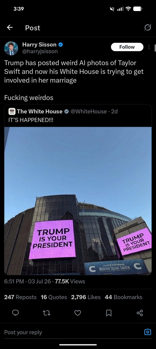 NickNetworkHost's tweet photo. Yes, get over it. Trump is in fact your president. https://t.co/GO8iX5vAwH