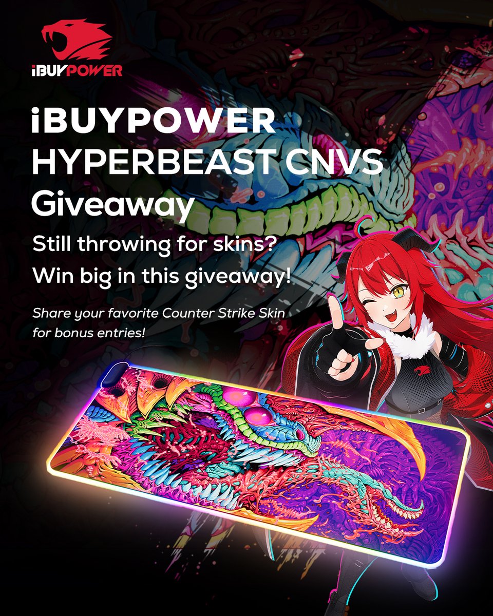iBUYPOWER's tweet photo. 🎁 Giveaway Announcement! 🎁
We're giving away ONE(1) HYPERBEAST CNVS to one lucky winner! 

Enter here for your chance to win: https://t.co/QddwLB4w42
Like + RT for extra entries! https://t.co/tUQtFqHBuo