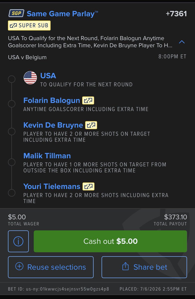 lsubarner's tweet photo. @FanDuel 🇺🇸 https://t.co/HCcPDs7CxI